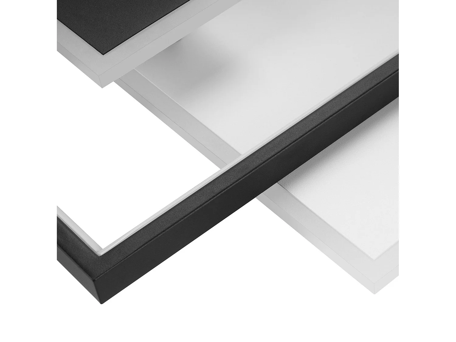 Plafoniera a LED dimmerabile NETTLIFE da 62W per soggiorno con 2 faretti, nera, con telecomando, design moderno in acrilico.