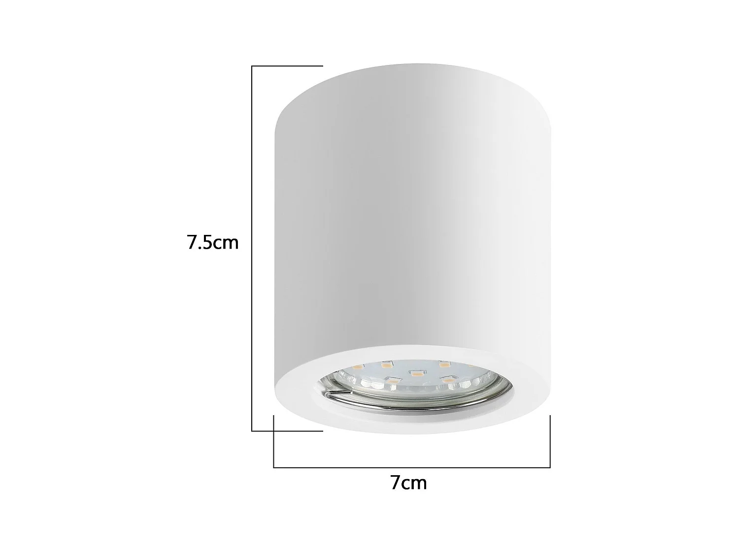 NETTLIFE 4-pack GU10 opbouwspots in wit, ronde vorm, moderne stijl, klein, 40W