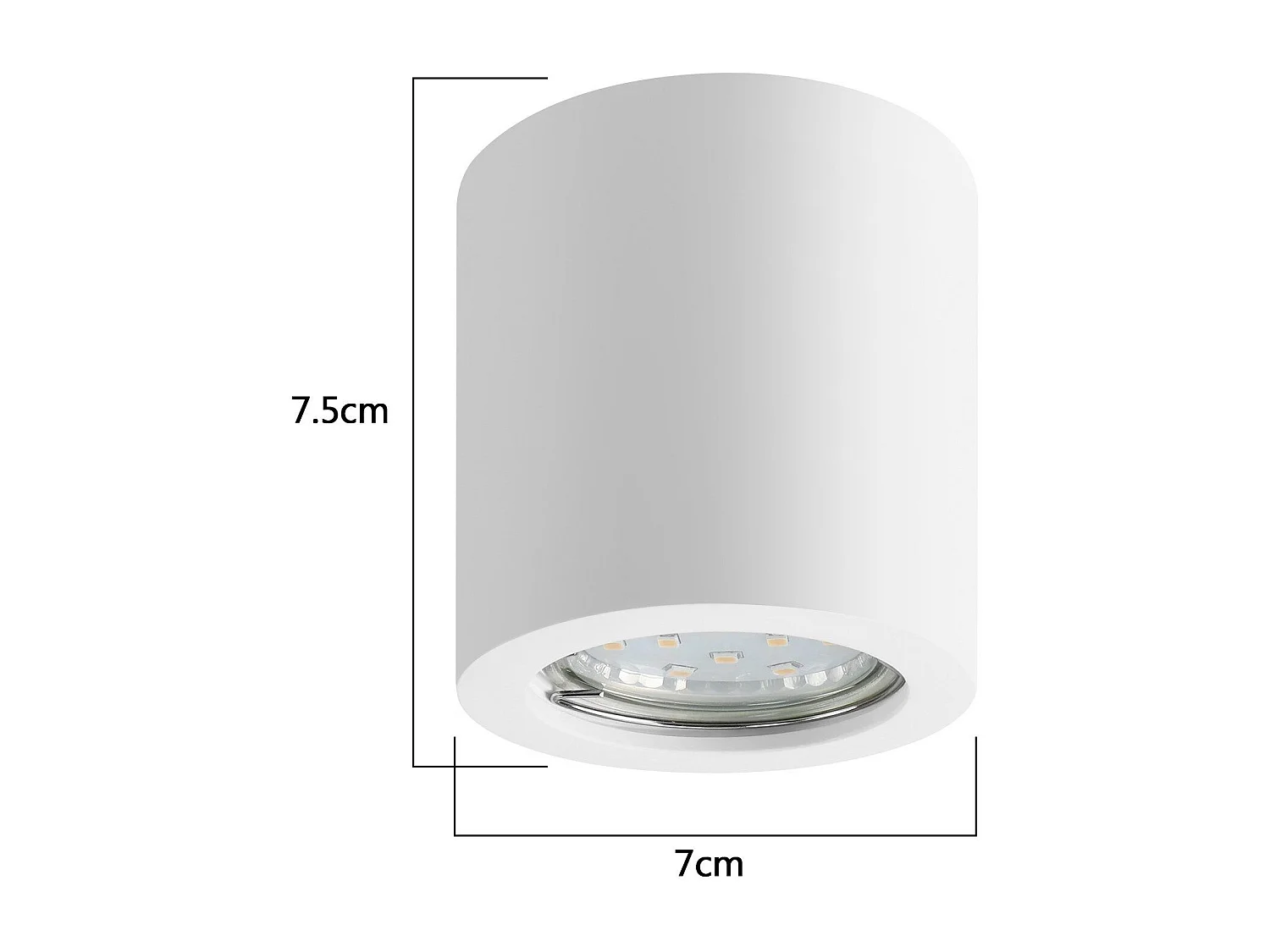 NETTLIFE Lot de 4 spots ronds blancs à montage en surface GU10, style moderne, petit format, 40 W