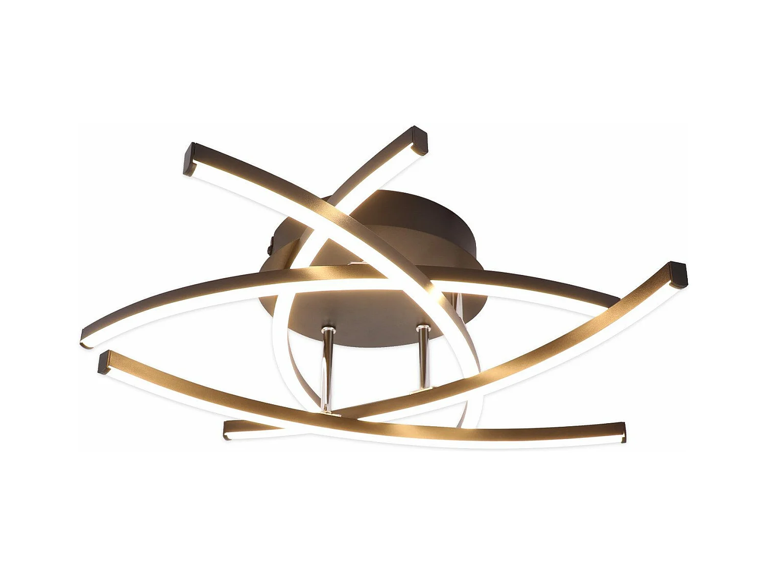 NETTLIFE LED Deckenleuchte Schlafzimmer Schwarz Dimmbar 32w Modern Metall Mit Fernbedienung