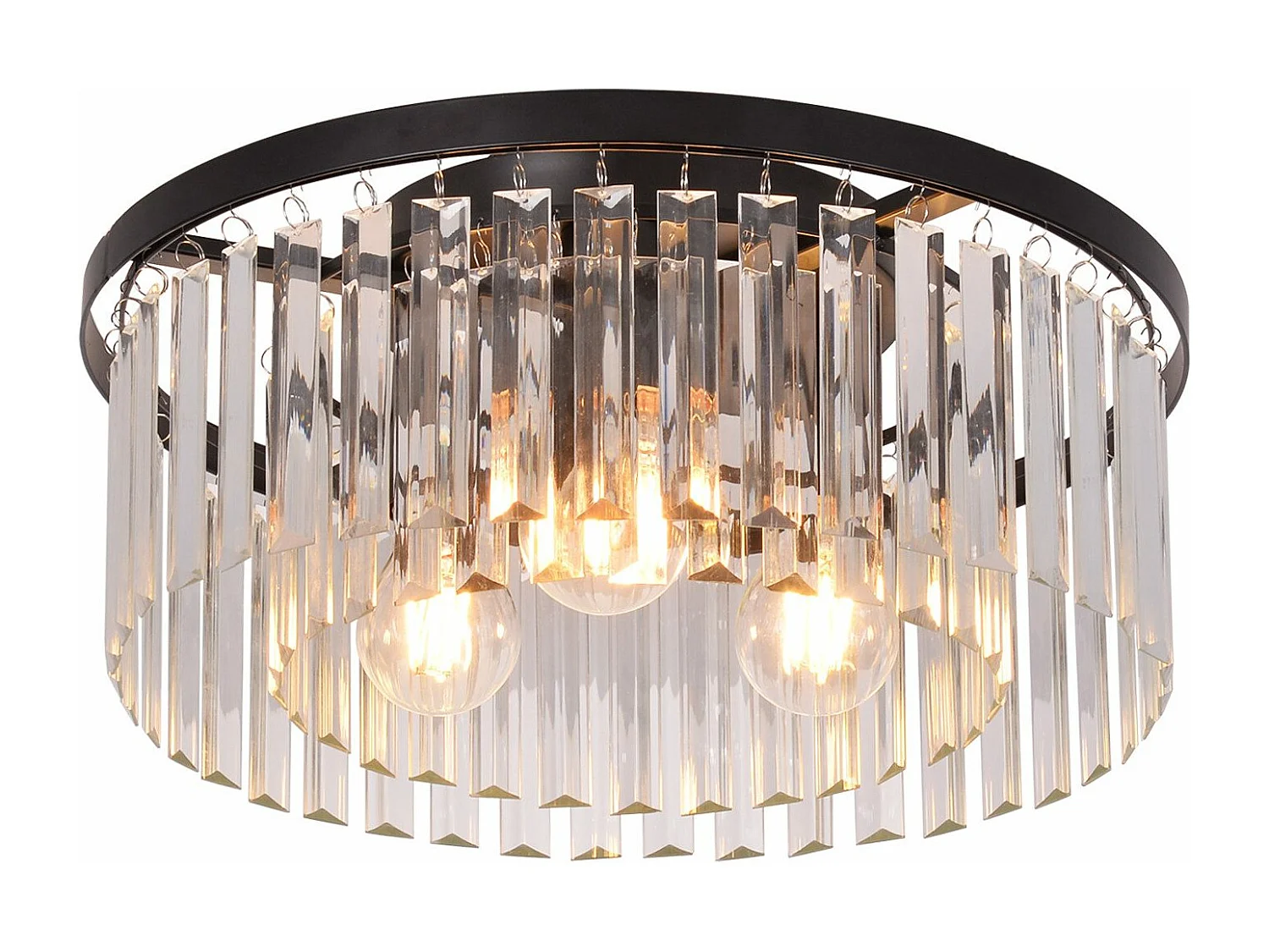 NETTLIFE Plafonnier pour chambre à coucher, salon, lampe de chambre noire E27, lampe de salon moderne