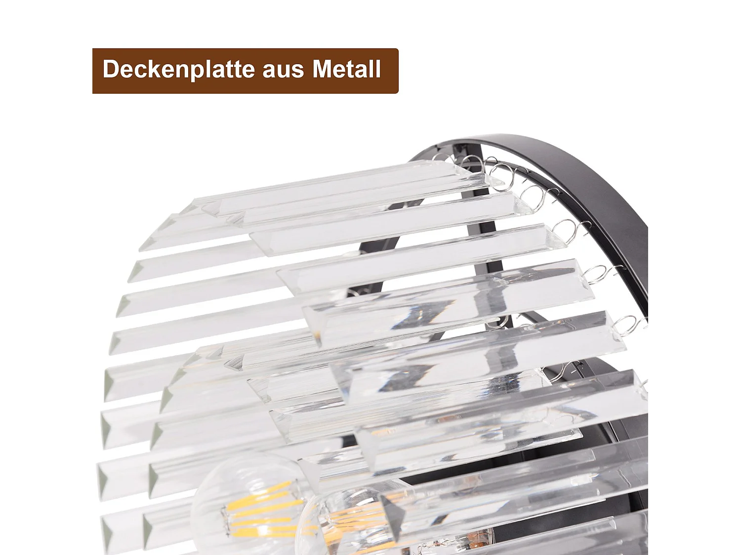 NETTLIFE Plafonnier pour chambre à coucher, salon, lampe de chambre noire E27, lampe de salon moderne