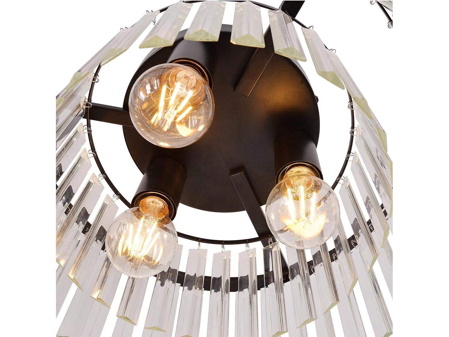 NETTLIFE Plafonnier pour chambre à coucher, salon, lampe de chambre noire E27, lampe de salon moderne
