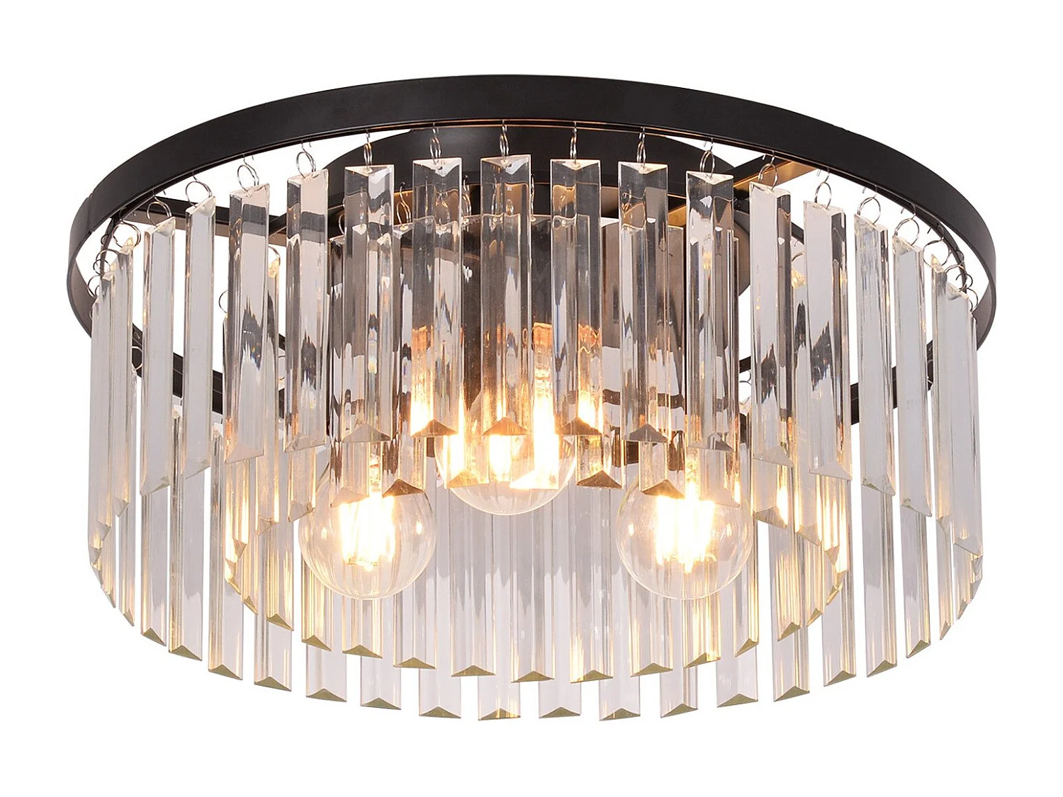 NETTLIFE Plafonnier pour chambre à coucher, salon, lampe de chambre noire E27, lampe de salon moderne