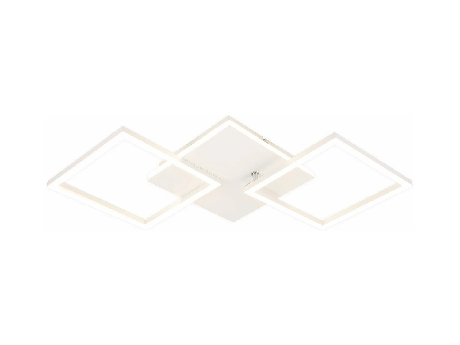 NETTLIFE Lampa sufitowa LED do salonu, biała, ściemnialna, kwadratowa, nowoczesna, 32 W, z pilotem