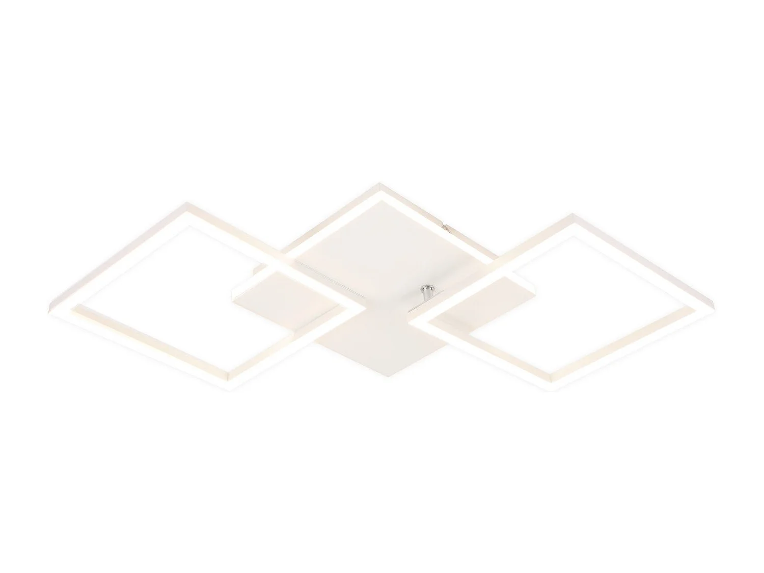 NETTLIFE Plafonnier LED Salon Blanc Dimmable Carré Moderne 32w Avec Télécommande