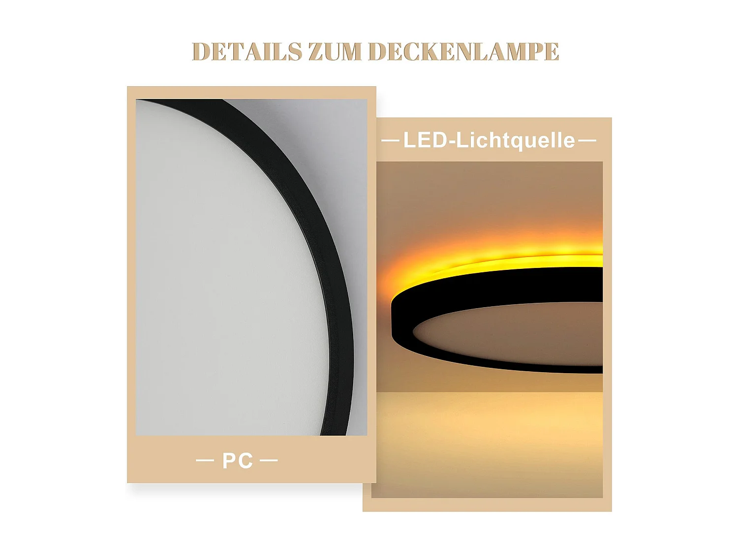 NETTLIFE Czarna płaska lampa sufitowa LED 22 cm 18 W Ściemniana do sypialni i kuchni 3000 K - 6500 K