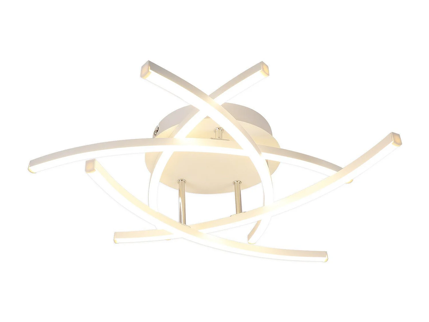 NETTLIFE Plafonnier LED Chambre Dimmable 32w Moderne Blanc Métal Avec Télécommande