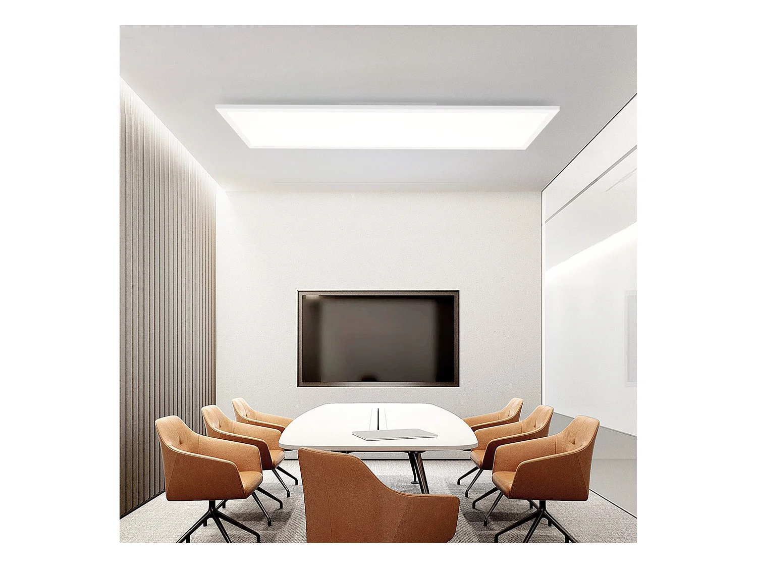 NETTLIFE LED plafondlamp 120 x 30 cm dimbaar, lange RGB-achtergrondverlichting, vlakke kleurverandering met afstandsbediening 36W