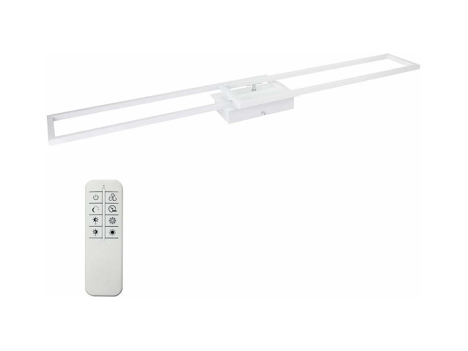 NETTLIFE Plafonnier pour salon, plafonnier LED pour cuisine avec télécommande, design moderne, 3000K - 6500K, 36W