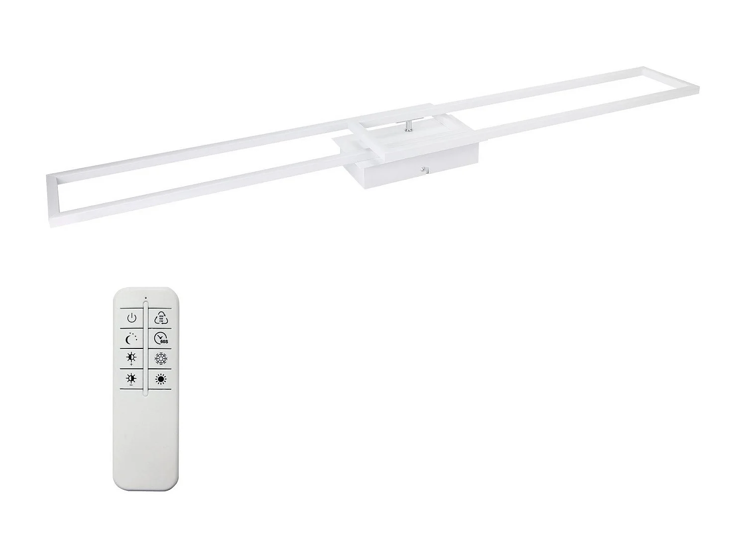 NETTLIFE Plafonnier pour salon, plafonnier LED pour cuisine avec télécommande, design moderne, 3000K - 6500K, 36W