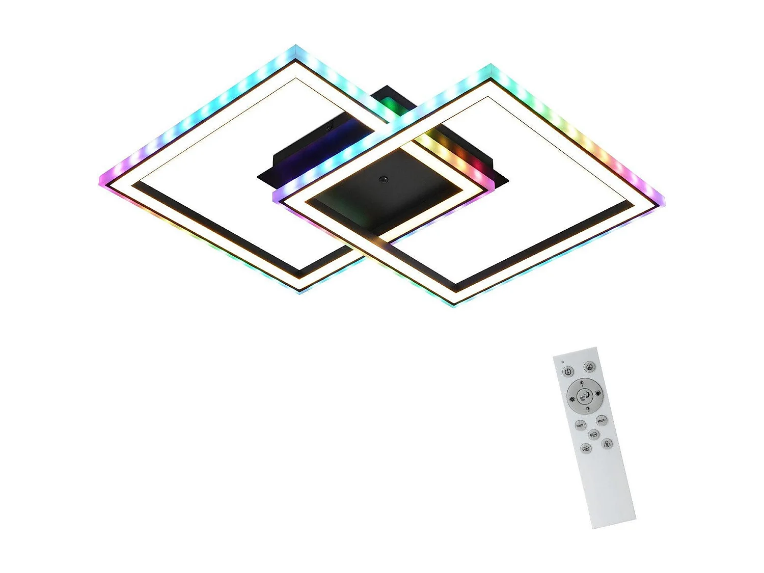 NETTLIFE LED Deckenleuchte für Wohnzimmer, dimmbar, modern, RGB, mit Fernbedienung, 3000-6000K, Modern RGB 13