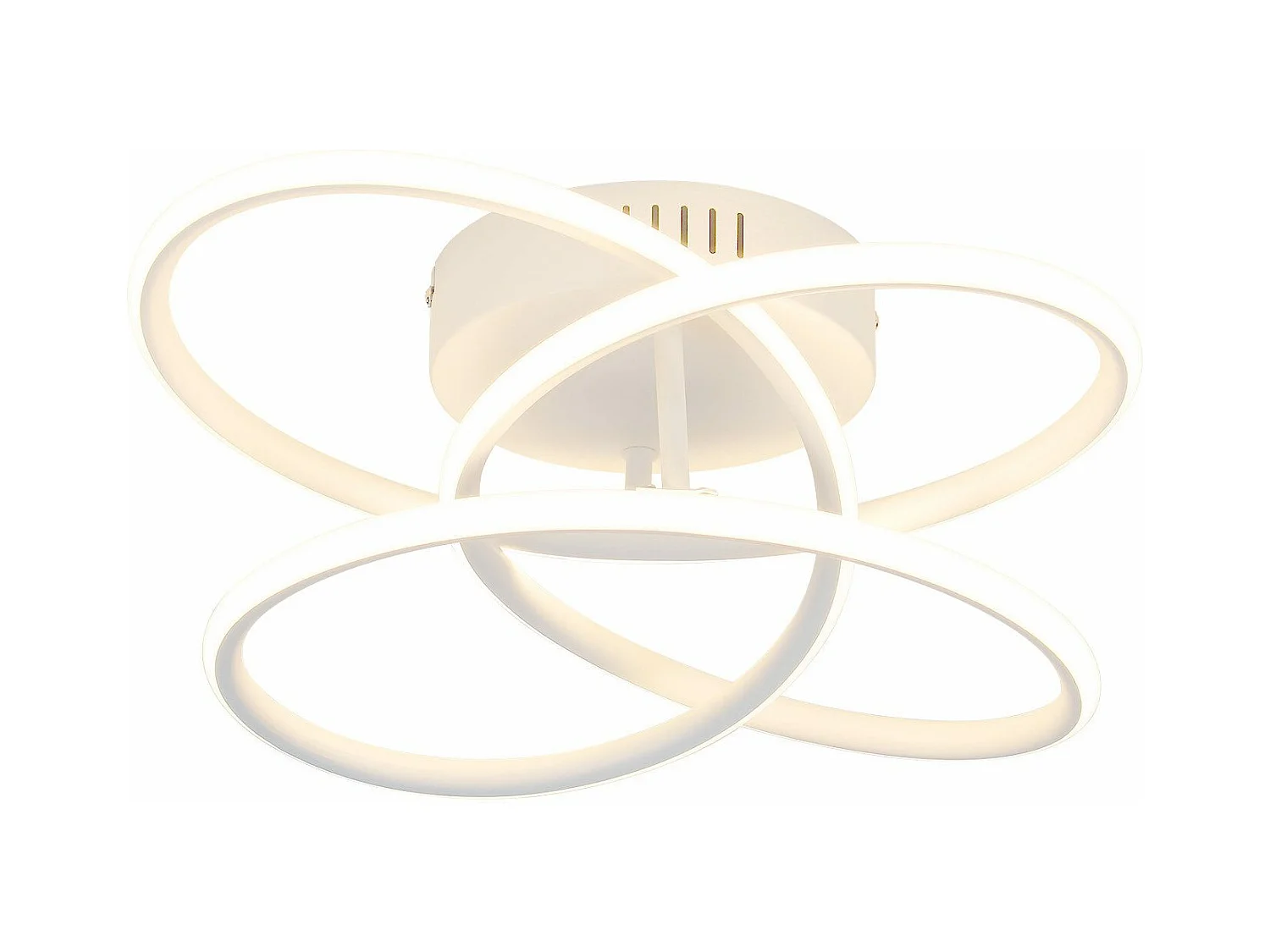 NETTLIFE LED Deckenleuchte für Flur, Modernes Design, Weiß, Dimmbar, Mit Fernbedienung, 36cm, Metall, 44W