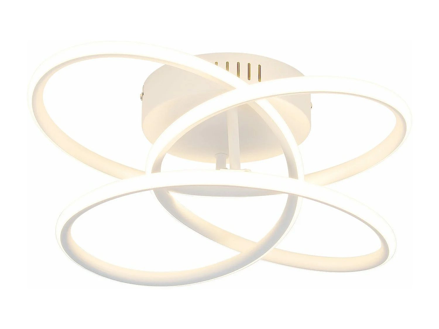 NETTLIFE LED Deckenleuchte für Flur, Modernes Design, Weiß, Dimmbar, Mit Fernbedienung, 36cm, Metall, 44W