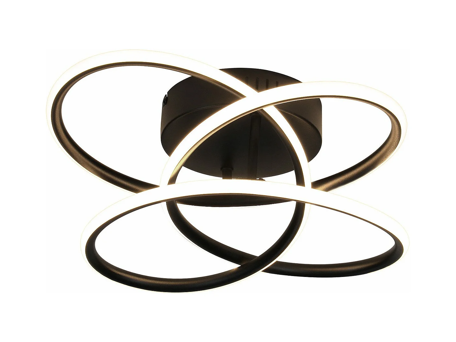 NETTLIFE Lámpara de techo LED para pasillo, color negro, diseño moderno, regulable, con mando a distancia, para cocina, 44 W