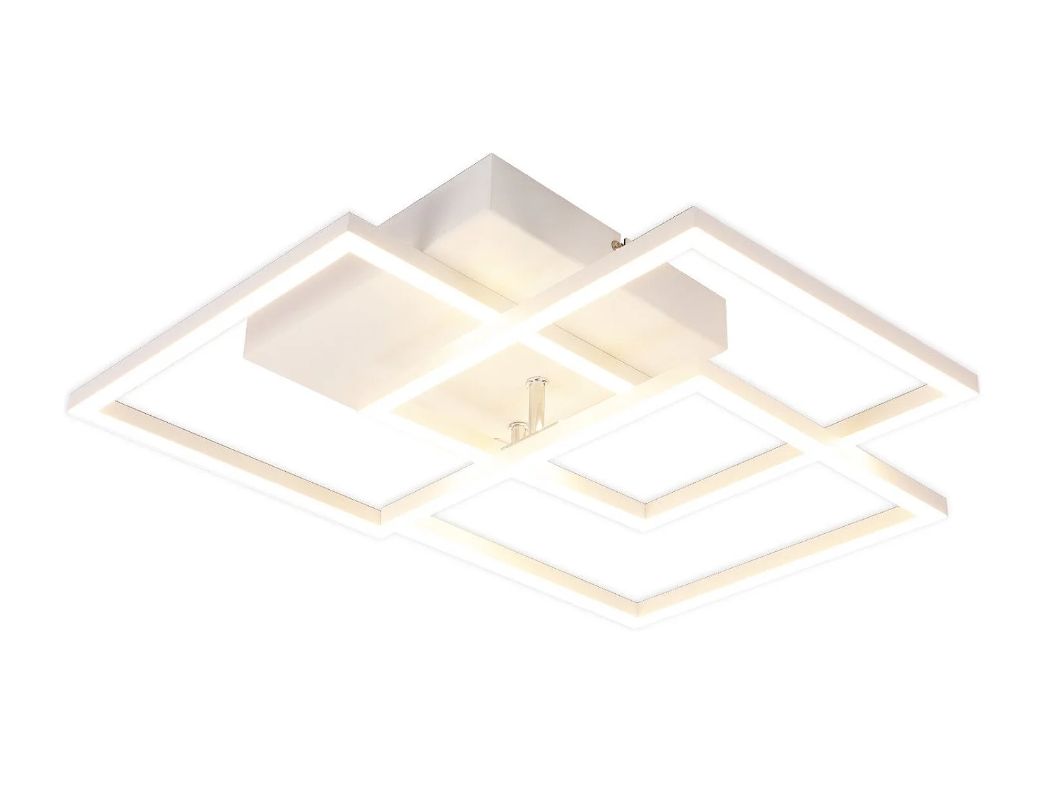 NETTLIFE Plafonnier LED Salon Blanc Dimmable Carré Moderne 36w Avec Télécommande