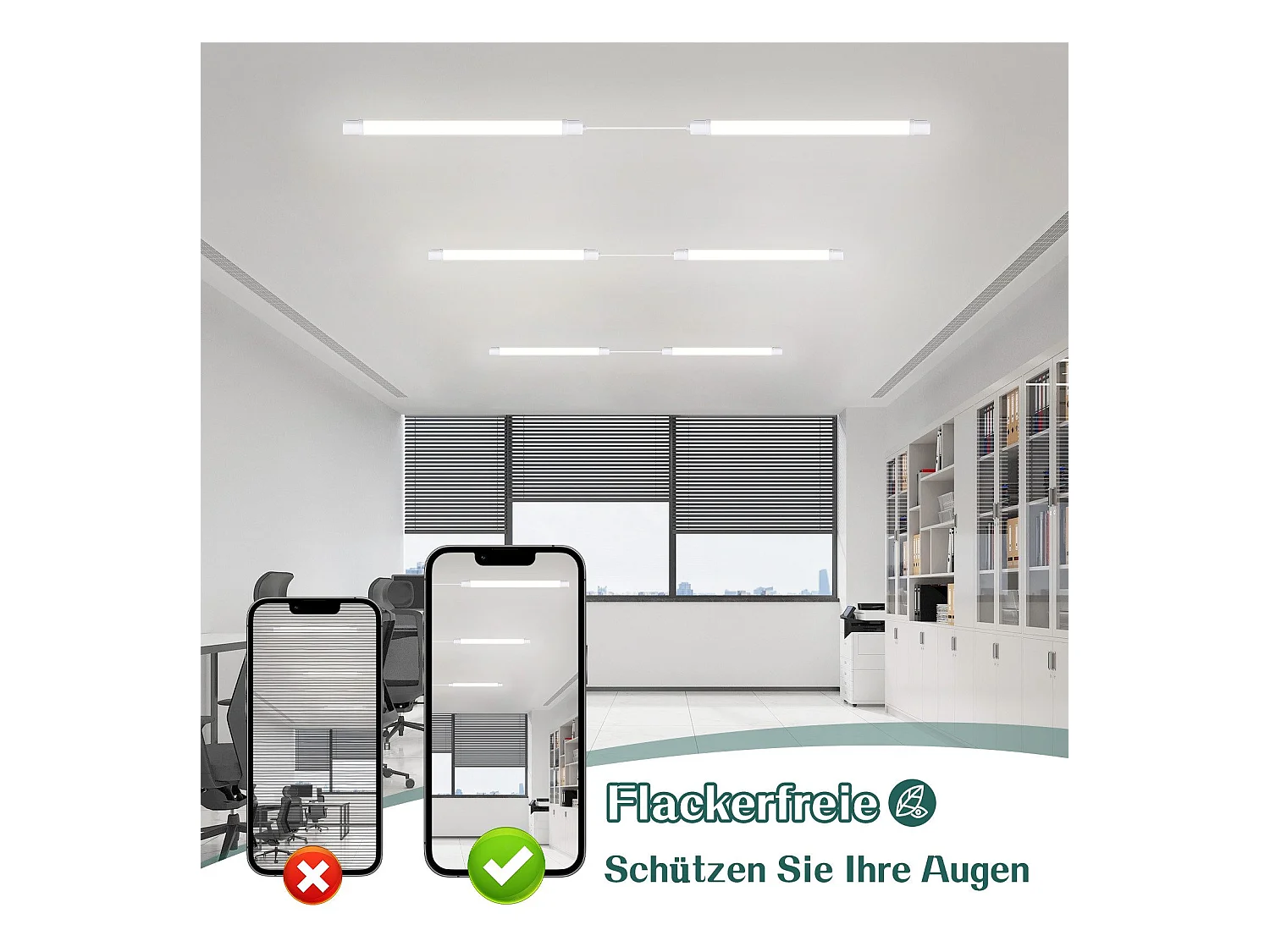 NETTLIFE 2 90CM vochtbestendige LED-plafondlamp - 24W 3000LM plafondlamp werkplaatslamp LED-buis IP65 waterdicht 5000K