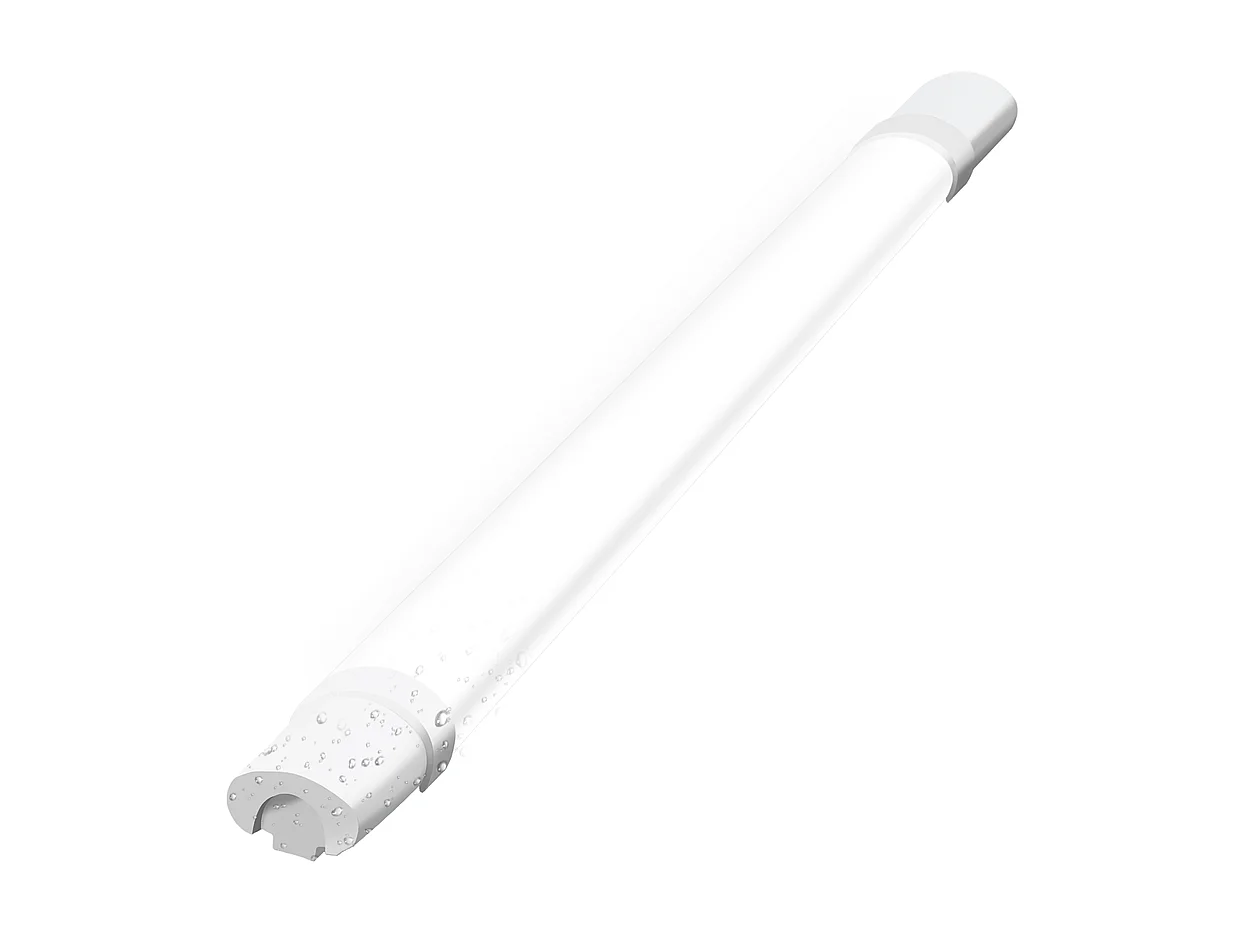 NETTLIFE Plafonnier LED anti-humidité 2 90CM -24W 3000LM plafonnier lampe d'atelier tube LED IP65 étanche 5000K
