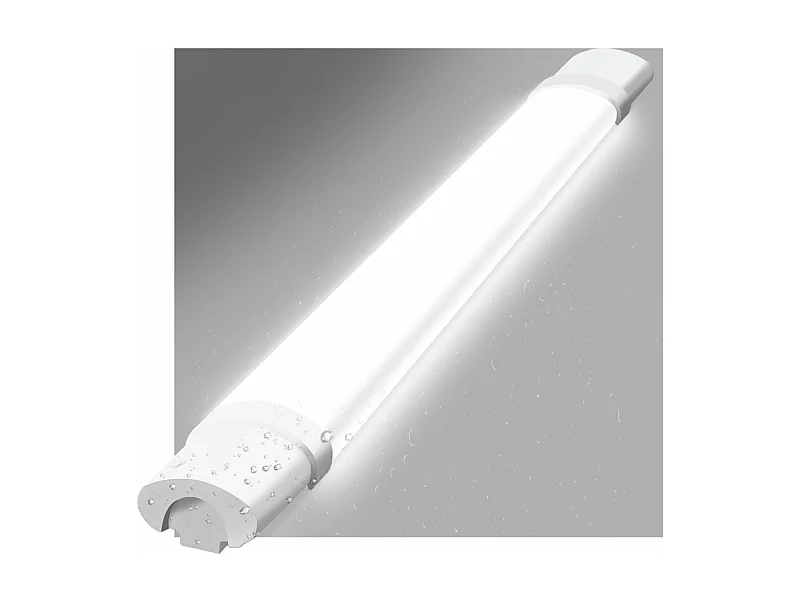 NETTLIFE 2 LED Lámpara de techo resistente a la humedad 90CM - 24W 3000LM Lámpara de techo Lámpara de taller Tubo LED IP65 Resistente al agua 5000K