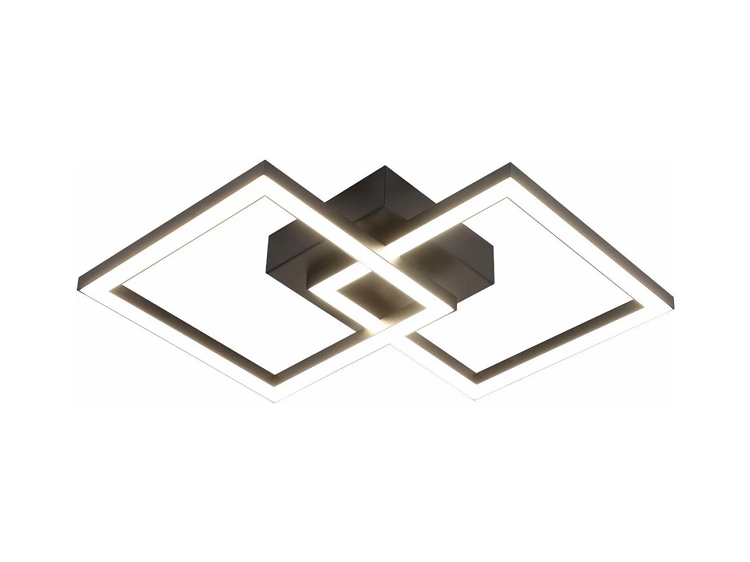 NETTLIFE Plafonnier LED Carré Noir 24 W 4 000 K Blanc Neutre Lampe De Cuisine Moderne