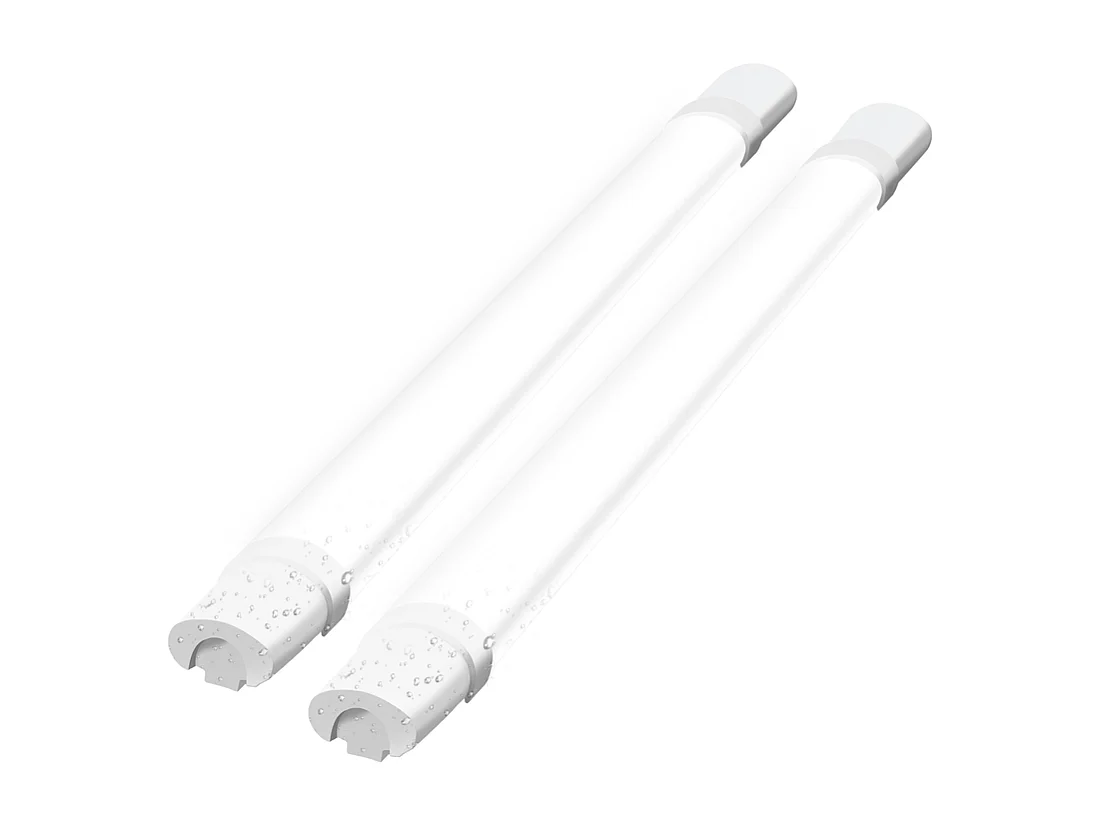 NETTLIFE Plafonnier 2er LED étanche à l'humidité 90CM -24W 3000LM plafonnier lampe de cuisine lampe de baignoire IP65 5000K