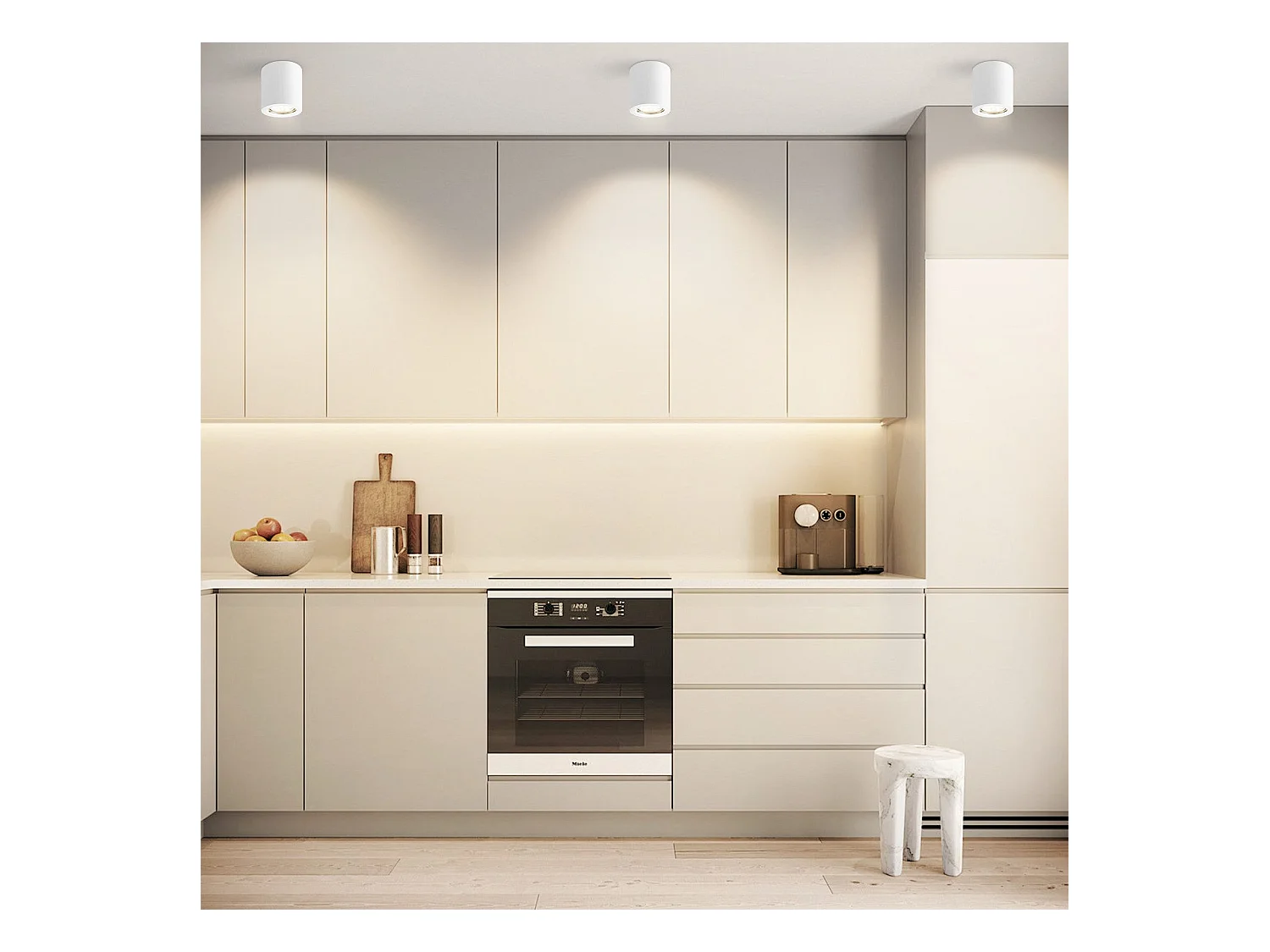 NETTLIFE Witte opbouwspot rond GU10 moderne gipsplafondspots klein 40W