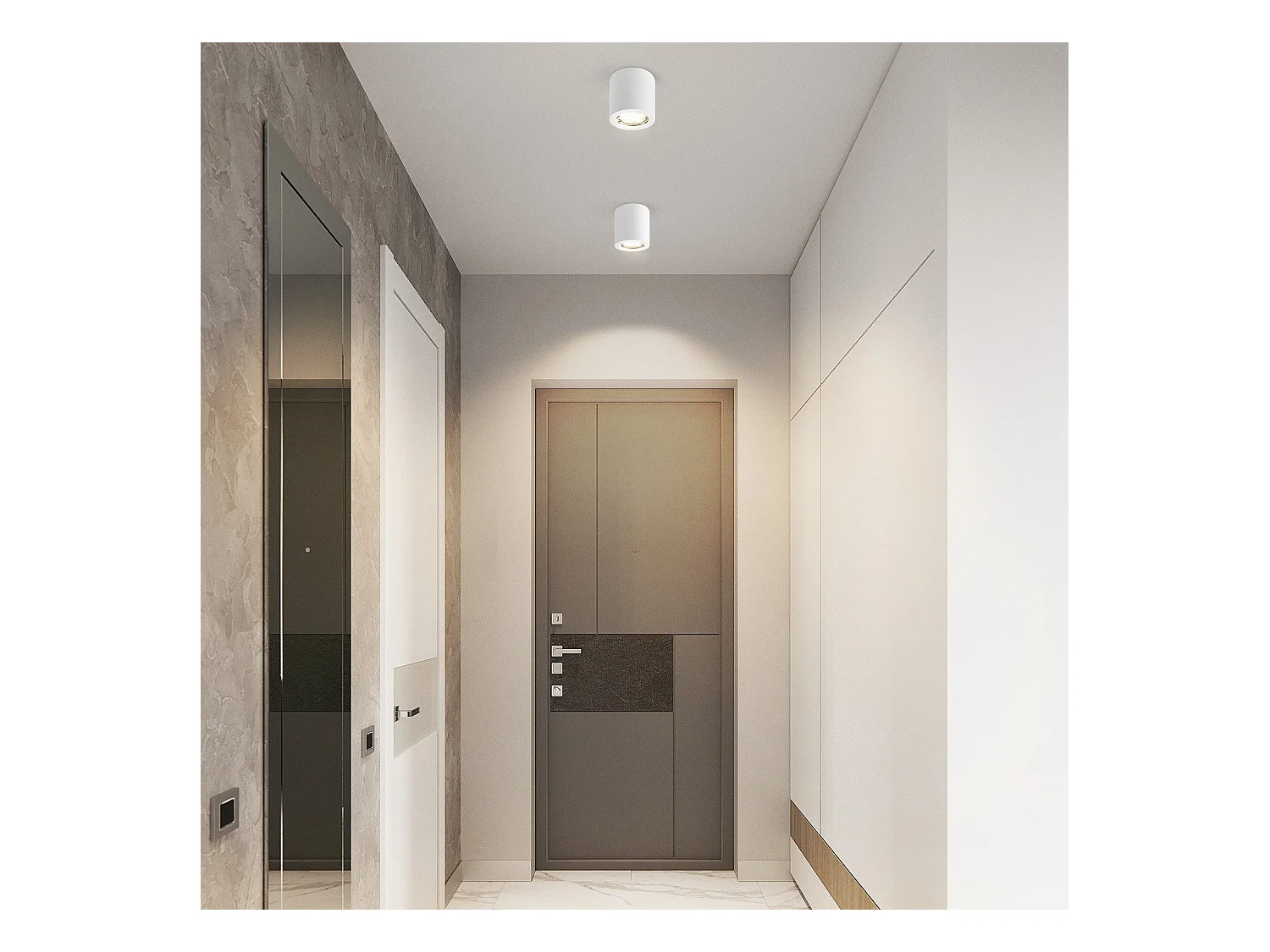 NETTLIFE Witte opbouwspot rond GU10 moderne gipsplafondspots klein 40W