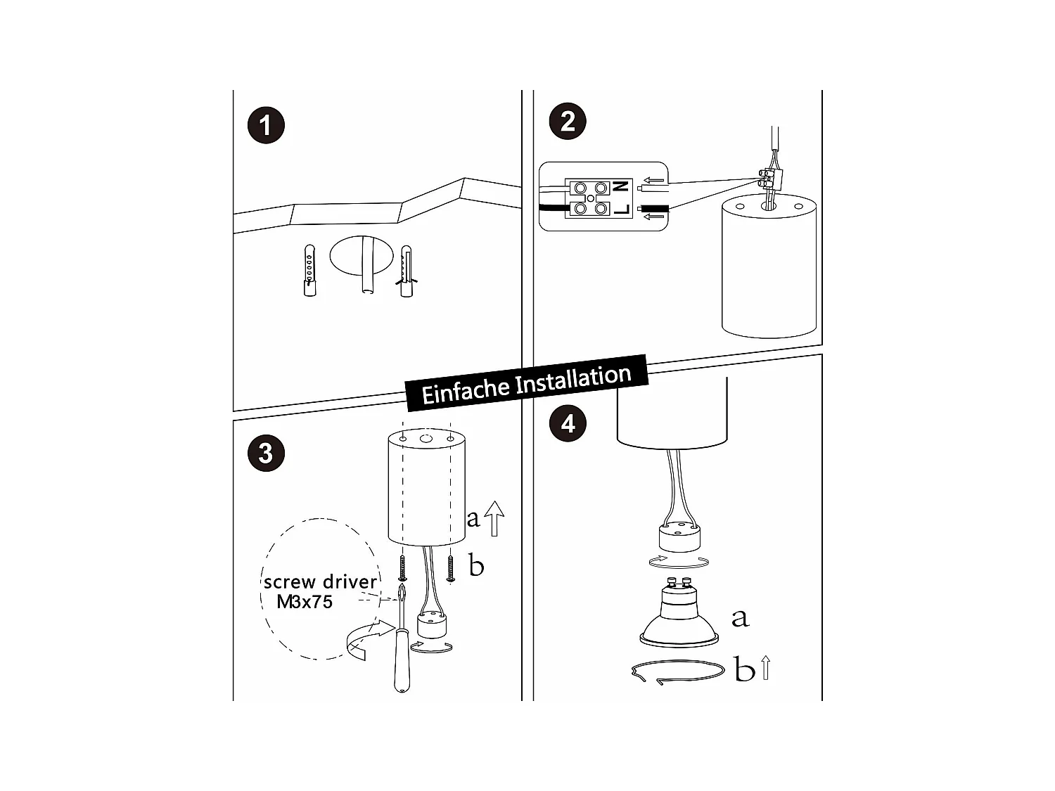 NETTLIFE Witte opbouwspot rond GU10 moderne gipsplafondspots klein 40W