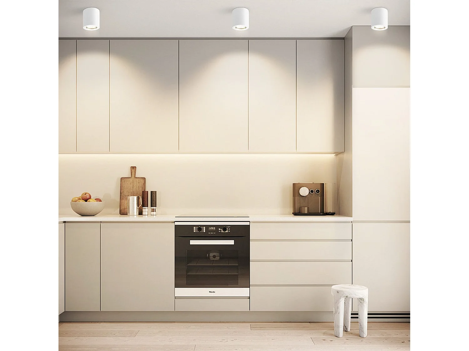 NETTLIFE Spot En Saillie Blanc Rond Gu10 Spots De Plafond Plâtre Moderne Petit 40w