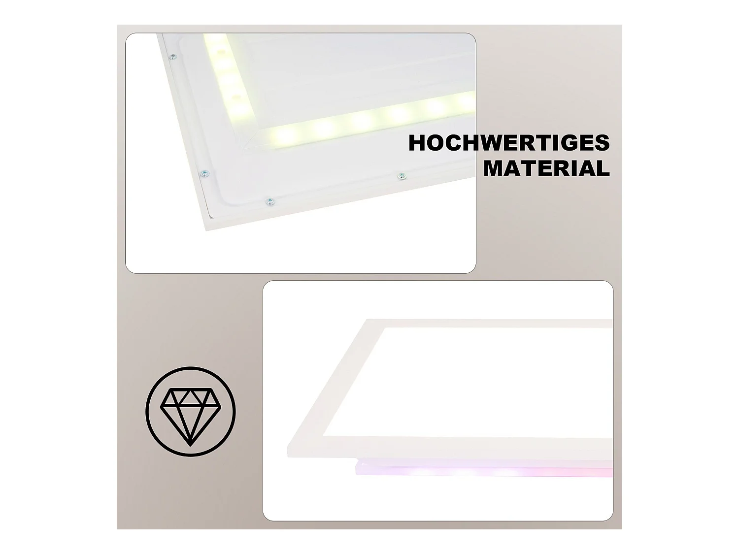 Panel LED NETTLIFE 120x30 regulable, luz de techo plana RGB de 36 W, con control remoto, 3000-6500 K.