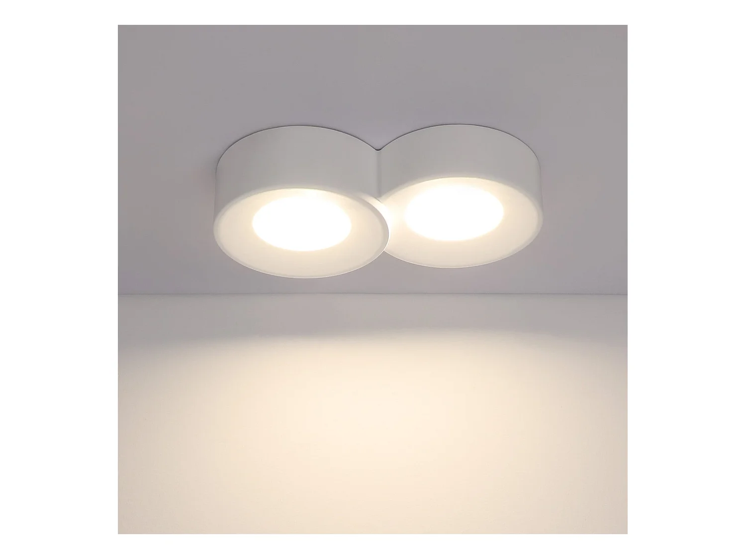 NETTLIFE Spot En Saillie Blanc Rond Couloir Plafonnier  Gx53 2 Flammes Plafonnier Moderne En  Max.10w