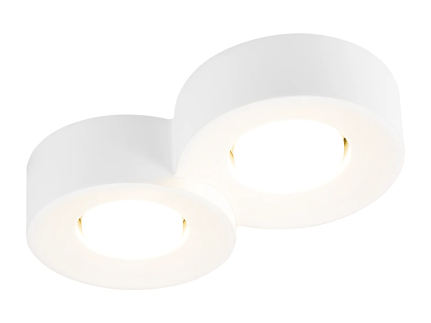 NETTLIFE Spot En Saillie Blanc Rond Couloir Plafonnier  Gx53 2 Flammes Plafonnier Moderne En  Max.10w