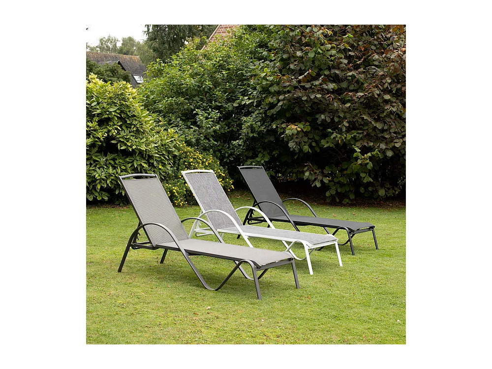 Bain de soleil en aluminium Gris SUNSET