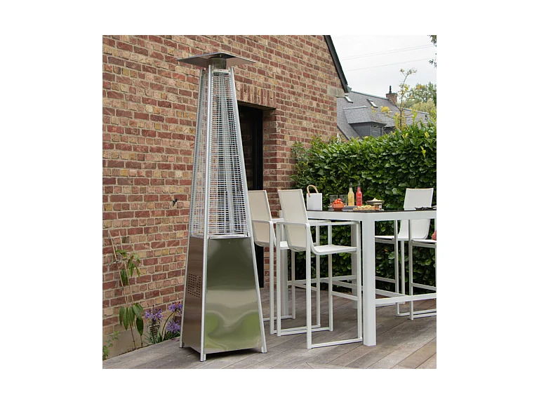 Chauffe terrasse hexagonal Inox ASTRA