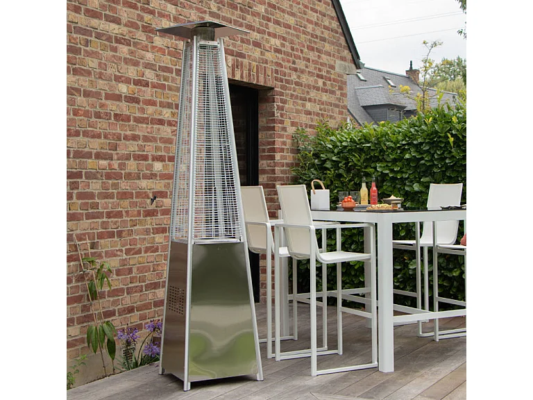 Chauffe terrasse hexagonal Inox ASTRA