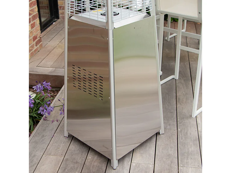Chauffe terrasse à gaz 10000 W inox hexagonal ASTRA