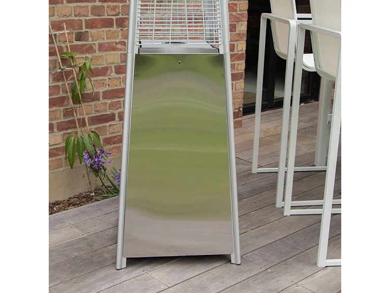 Chauffe terrasse à gaz 10000 W inox hexagonal ASTRA