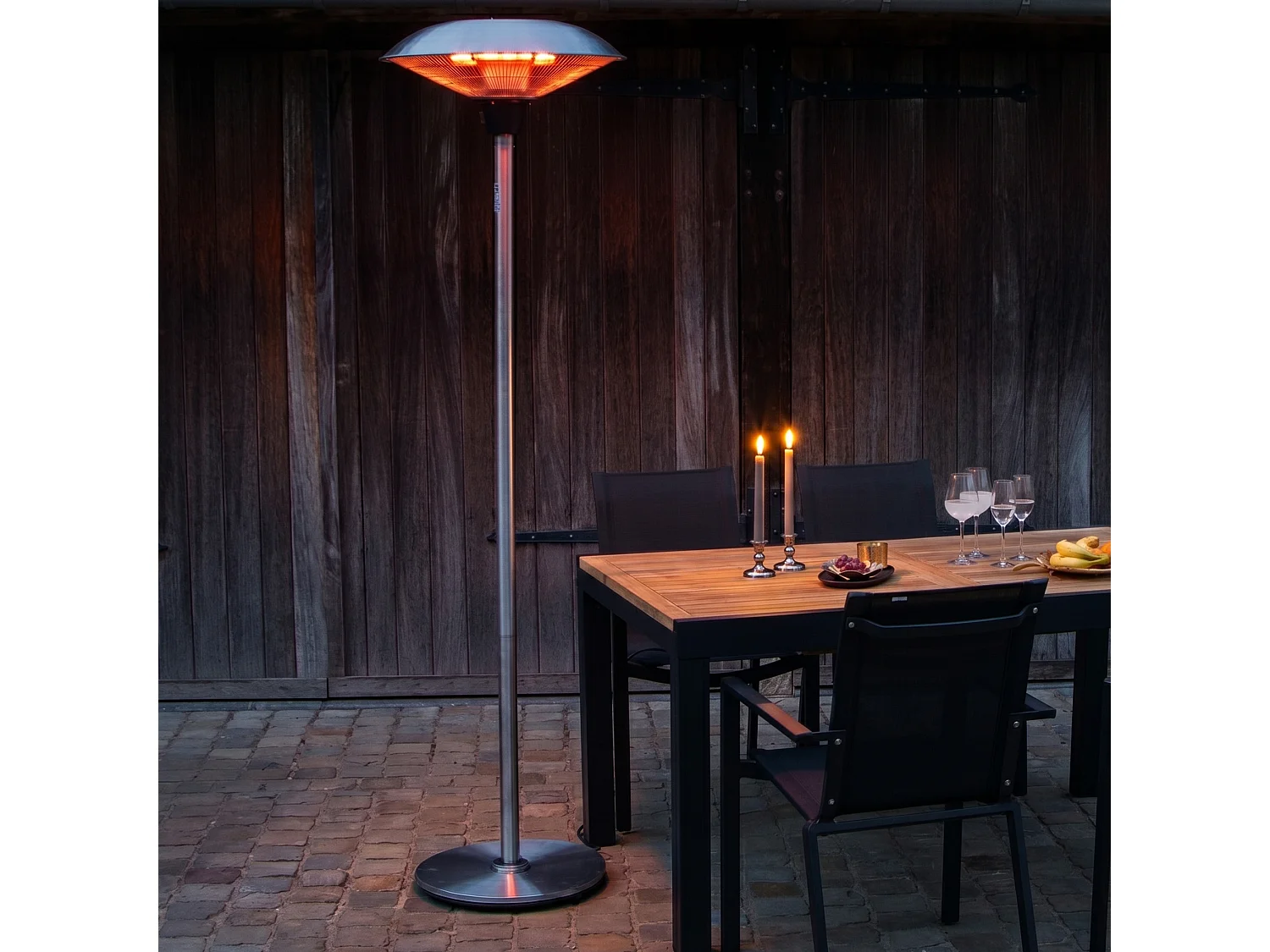 Chauffe terrasse électrique 2000W Acier ZEPHYR