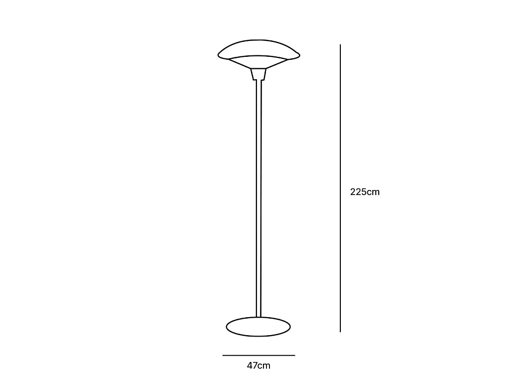 Chauffe terrasse électrique acier 2000 W halogène ZEPHYR