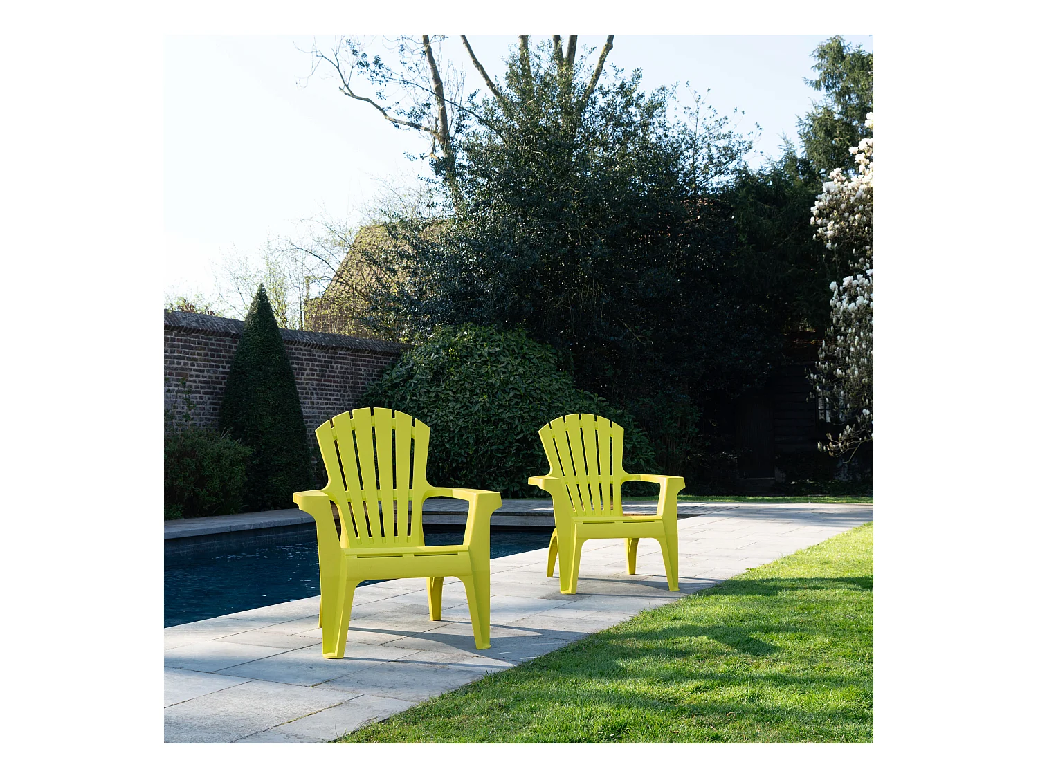 Lot de 2 Fauteuils adirondack Anis