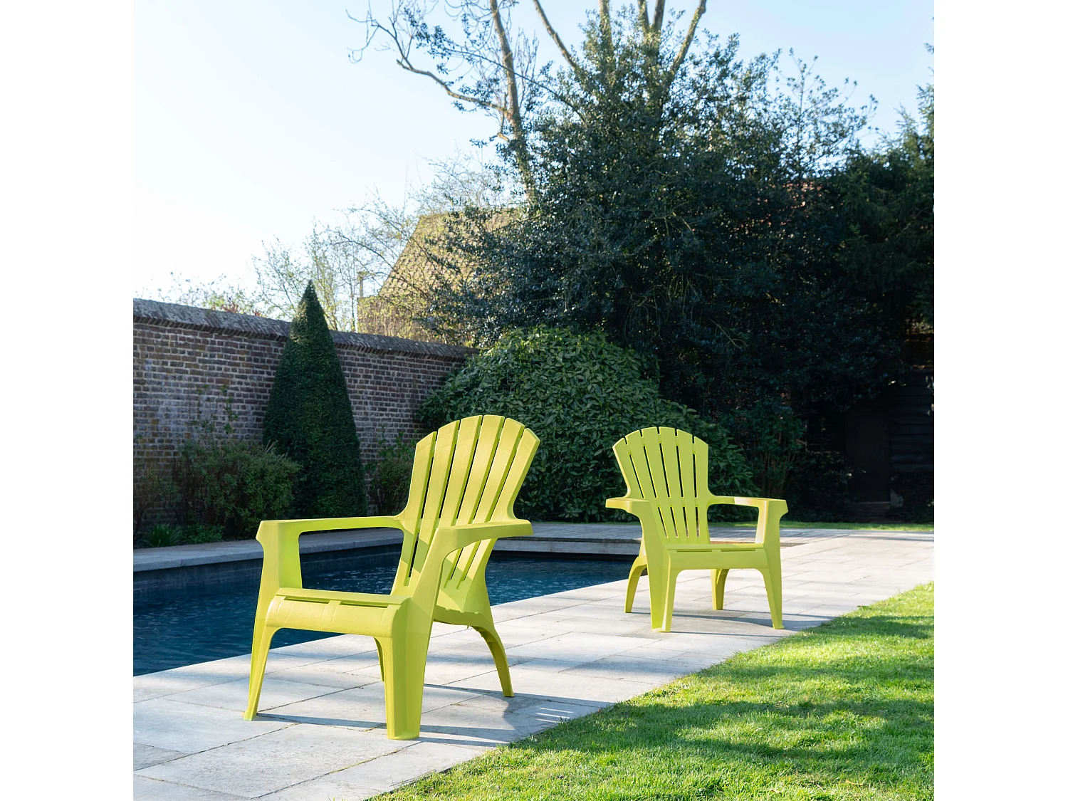 Lot de 2 Fauteuils adirondack Anis