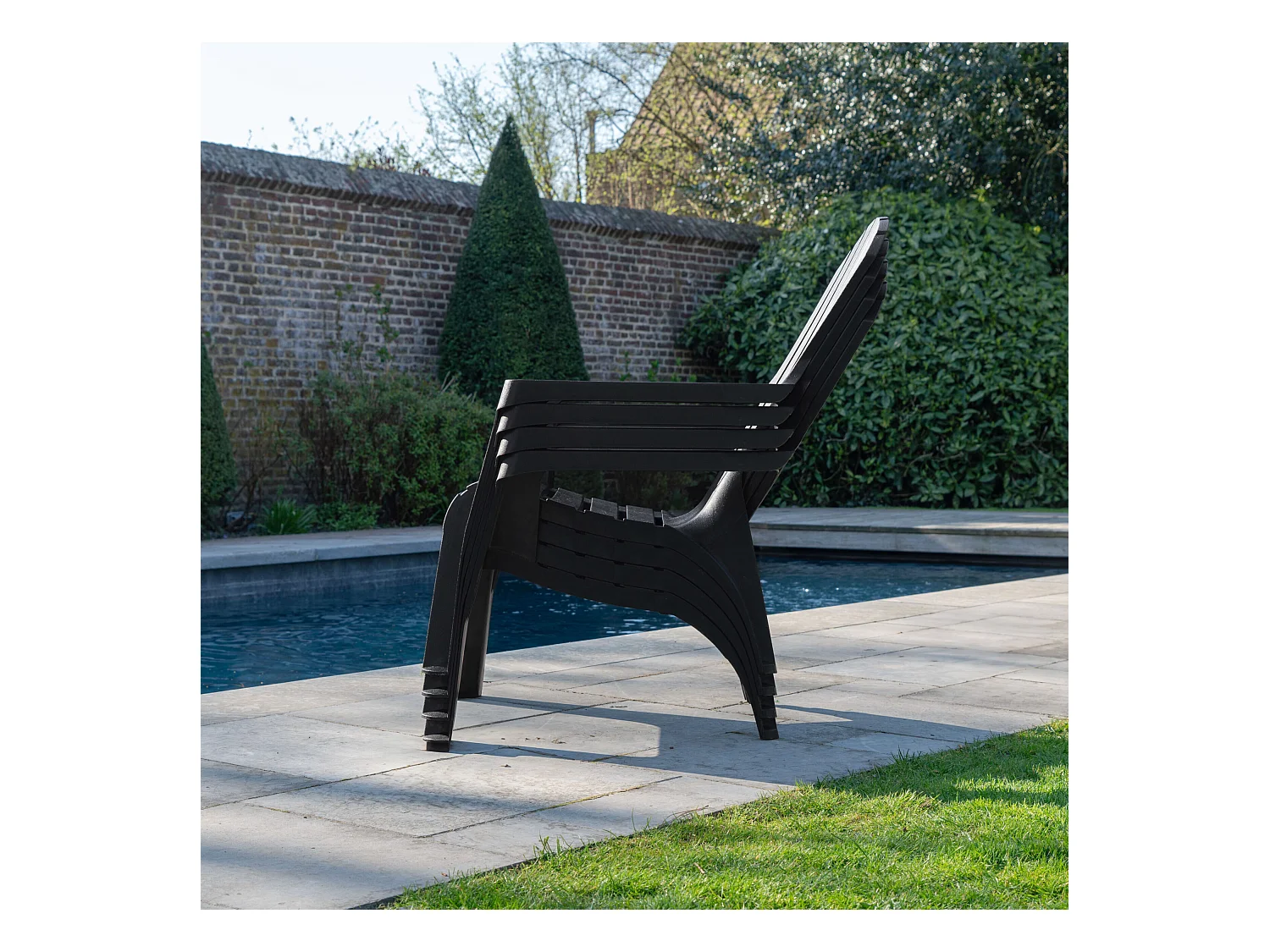 Lot de 4 Fauteuils adirondack Anthracite