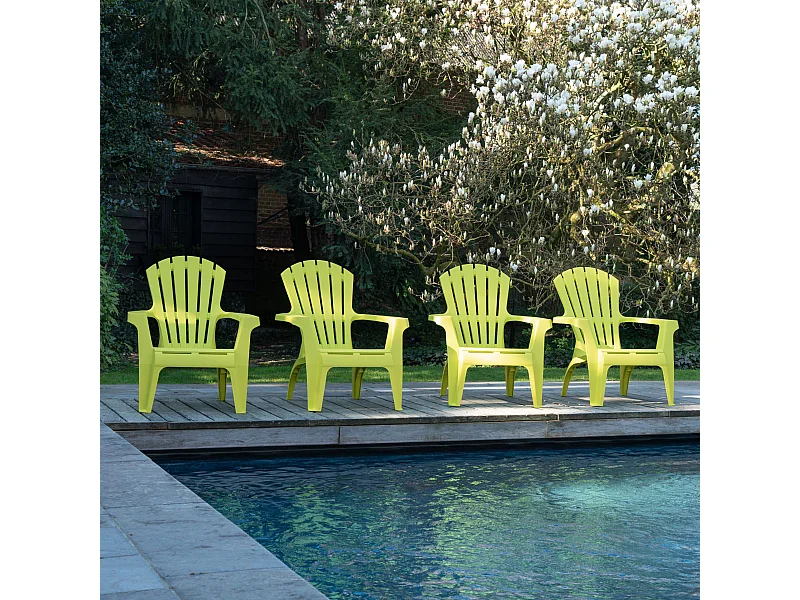 Lot de 4 Fauteuils adirondack Anis