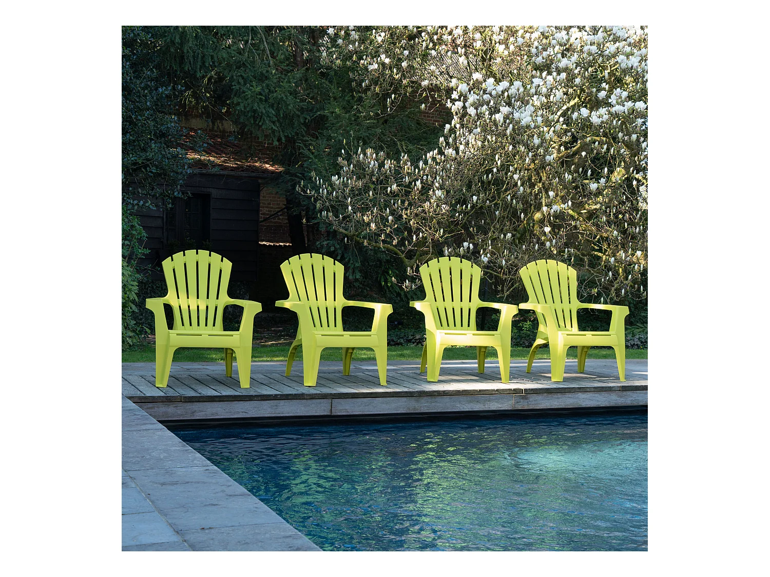 Lot de 4 Fauteuils adirondack Anis