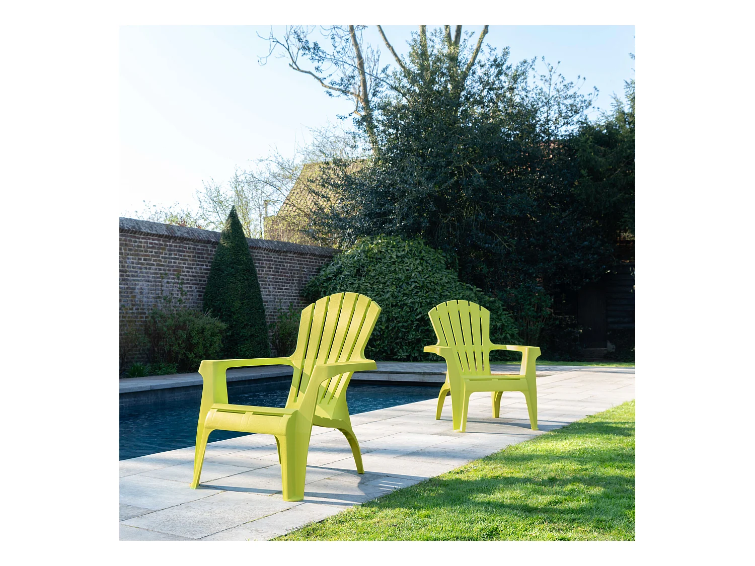 Lot de 4 Fauteuils adirondack Anis