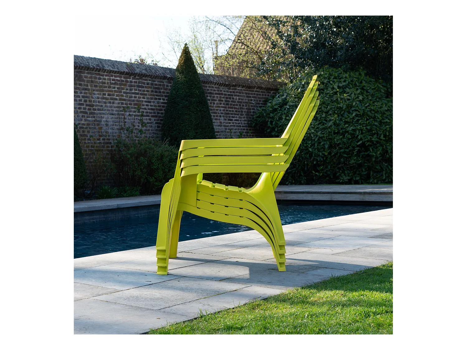 Lot de 4 Fauteuils adirondack Anis