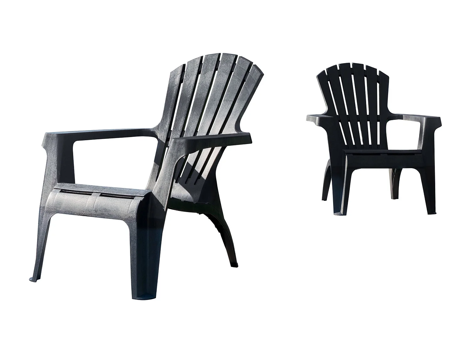 Lot de 2 Fauteuils adirondack Anthracite