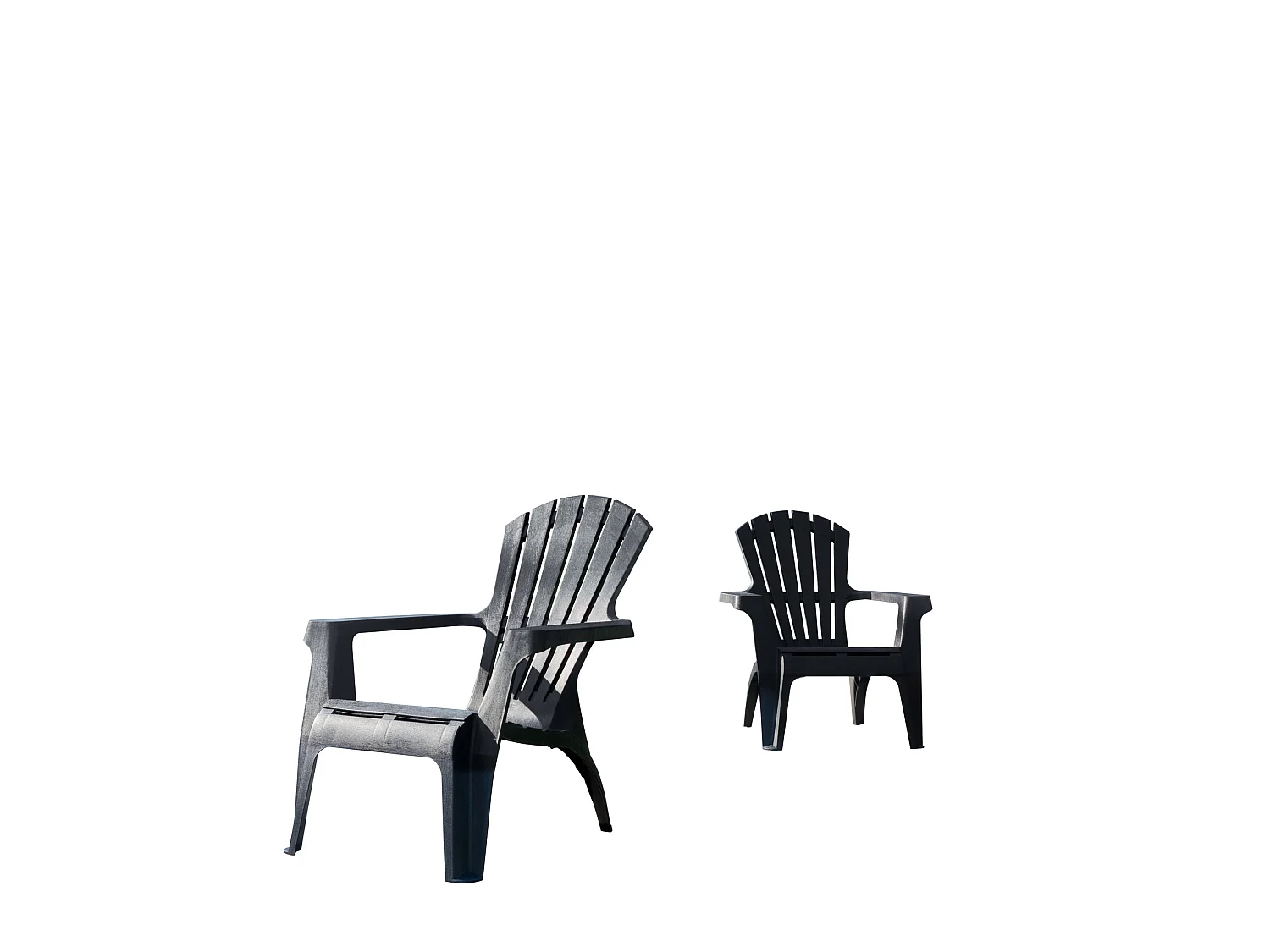 Lot de 2 Fauteuils adirondack Anthracite
