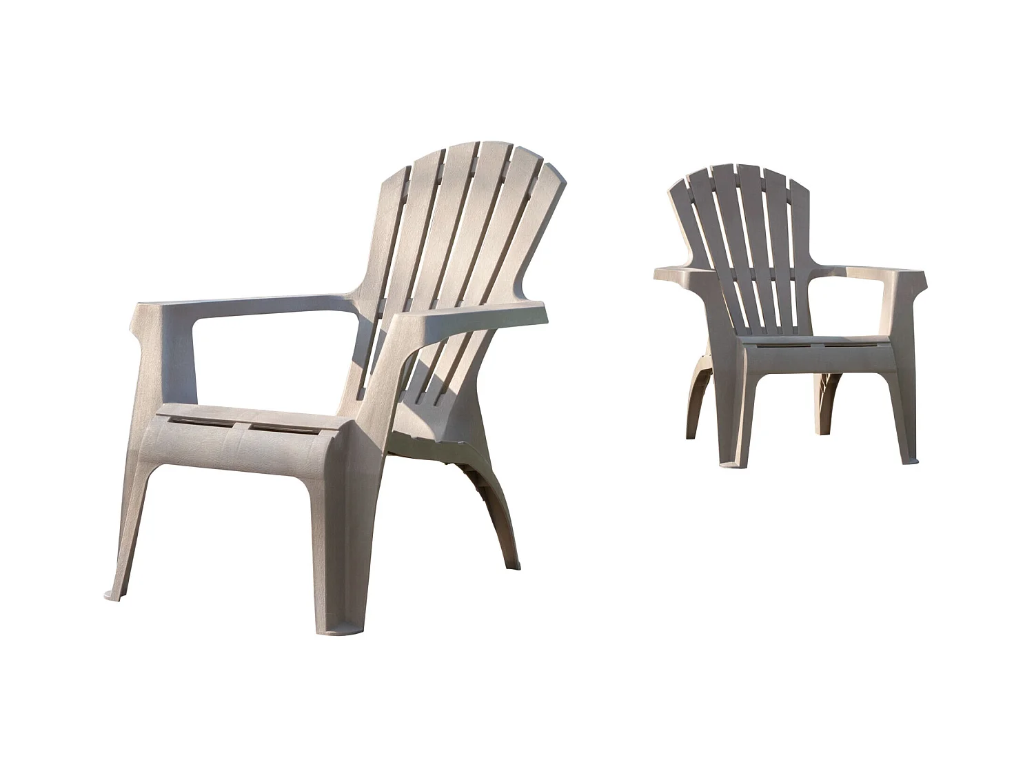 Lot de 2 Fauteuils adirondack Taupe