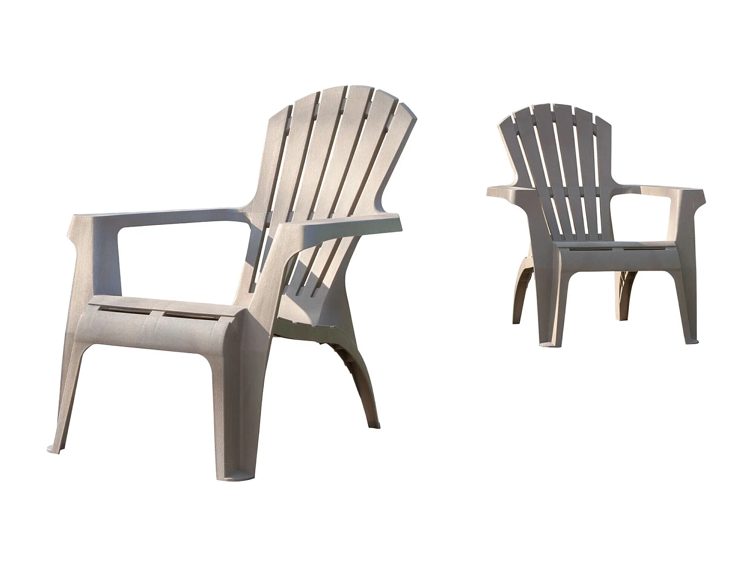 Lot de 2 Fauteuils adirondack Taupe